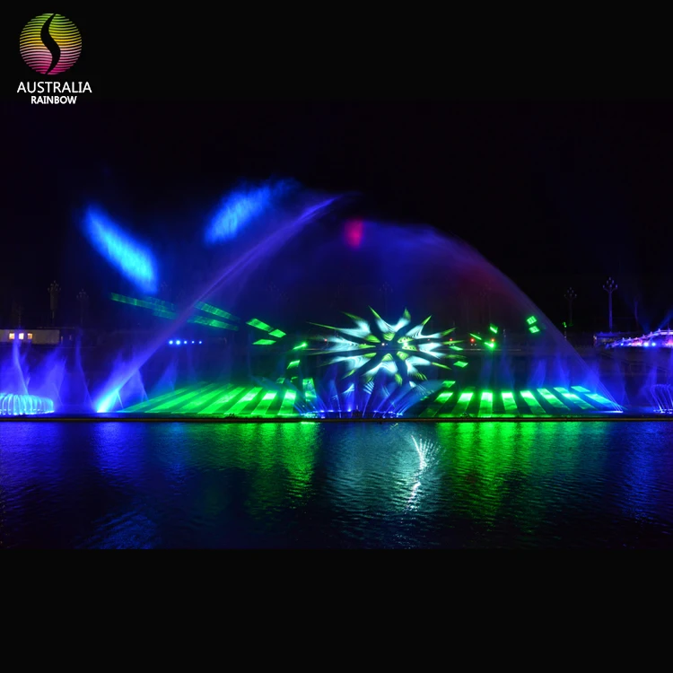Outdoor Waterproof Laser Manufacturer Water Laser Show Musical Dancing Laser Light Fountain With Beam Light