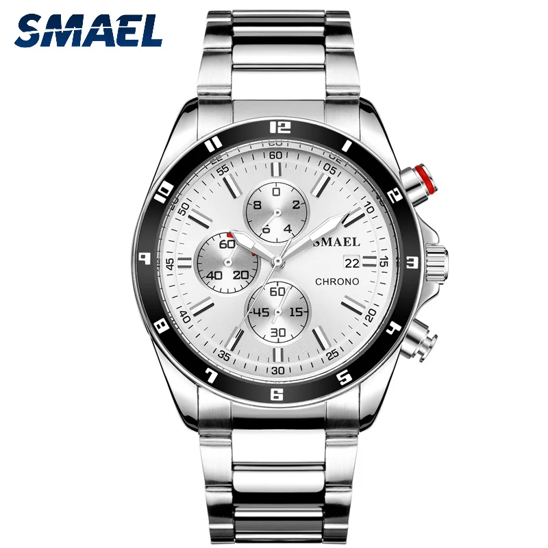 Top Luxury Brand Waterproof Sport Wristwatches Men Luminous Quartz Watch Casual Chronograph Stainless Steel Male Clock