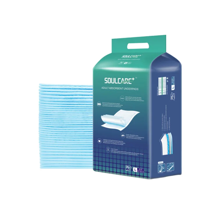 
OEM Adult Disposable Medic Incontinence Absorbent under pad 60x90 Free Sample Hospital 
