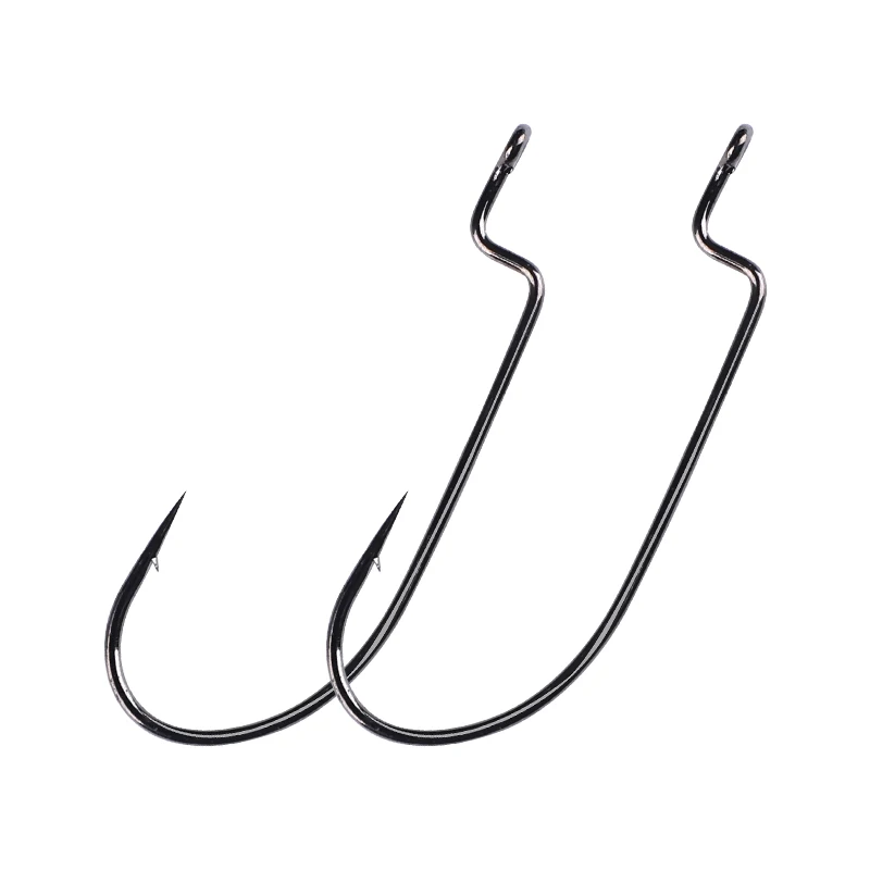 MOBIOS 1/0# - 5/0# Quality Shaughnessy Worm Fishing Hooks Rustproof Carbon Steel Hokk HW408