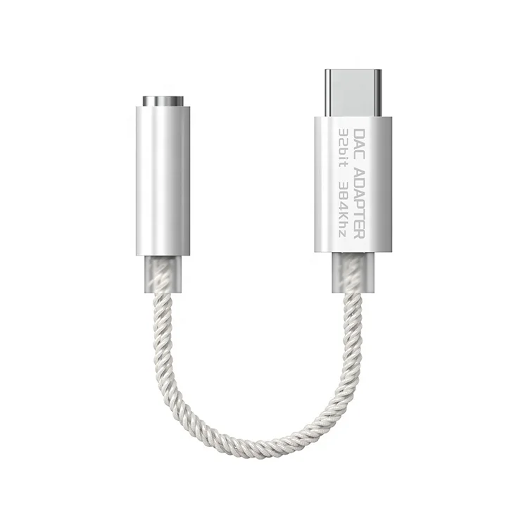 Динамик с разъемом Usb Type-C до 3 5 мм Женский Джек аудио ЦАП один плетеный кабель адаптером для Hifi