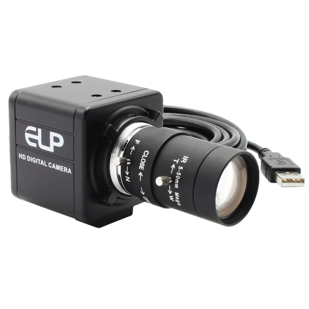 ELP 2MP Webcam Sony IMX291 UVC USB 3.0 CMOS machine vision cameras with 5-50mm varifocal lens for medical equipment