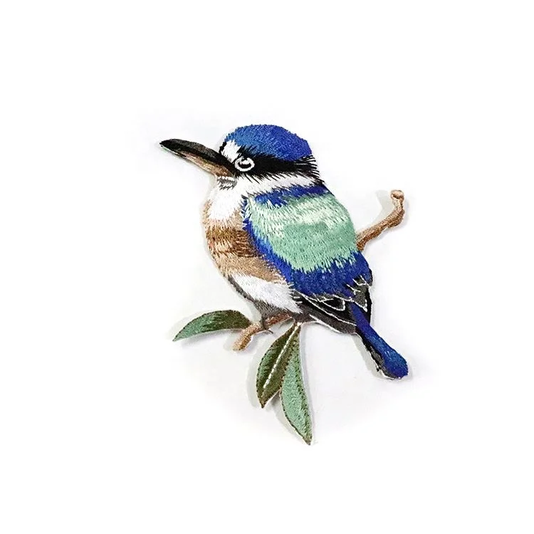 Wholesale Western Bird Embroidery Patches Fabric Shirt Sweatpants Logo Hat Iron on Patches for Badge