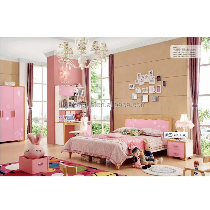 blue color wooden children bedroom furniture boy colorful kids bedroom set