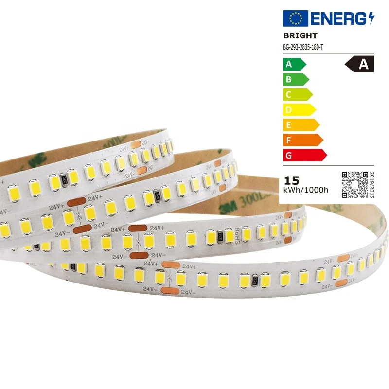 Новый продукт Светодиодная лента с наивысшей светоэффективностью SMD2835 5000K 3 унции 24 В белая 190LED/M 6000K CRI80 декоративная светодиодная для магазина
