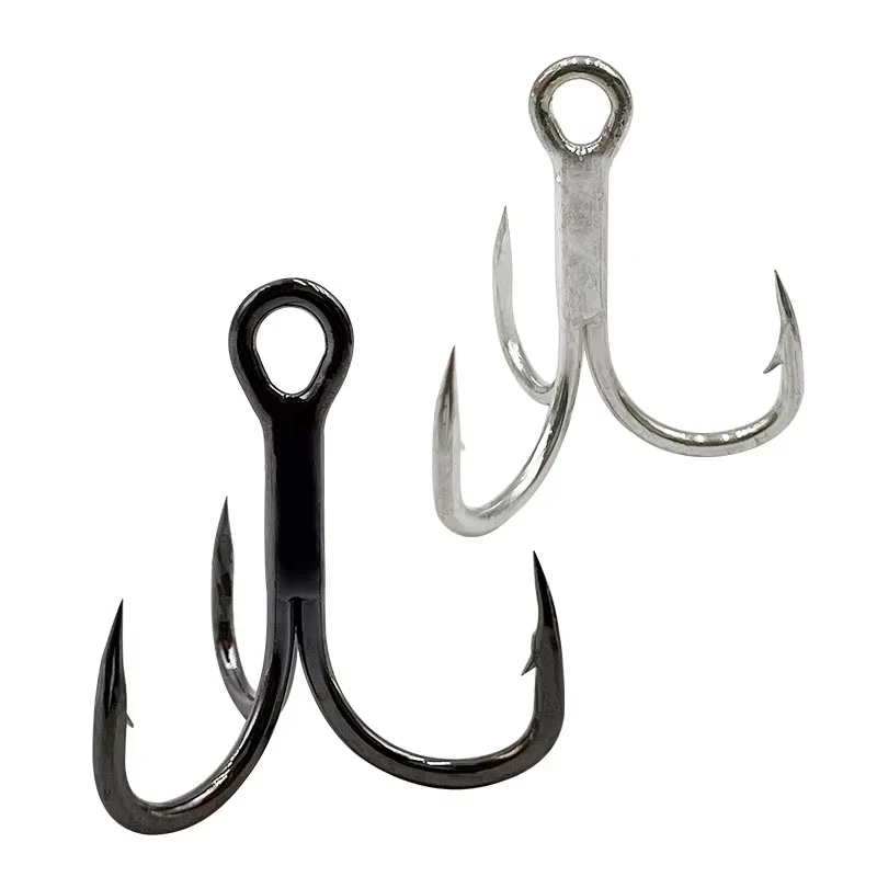 3X Fishing Treble Hooks High Carbon Steel Strong Sharp Three Claw Hooks for Bass Trout Lures Baits Saltwater Fishing