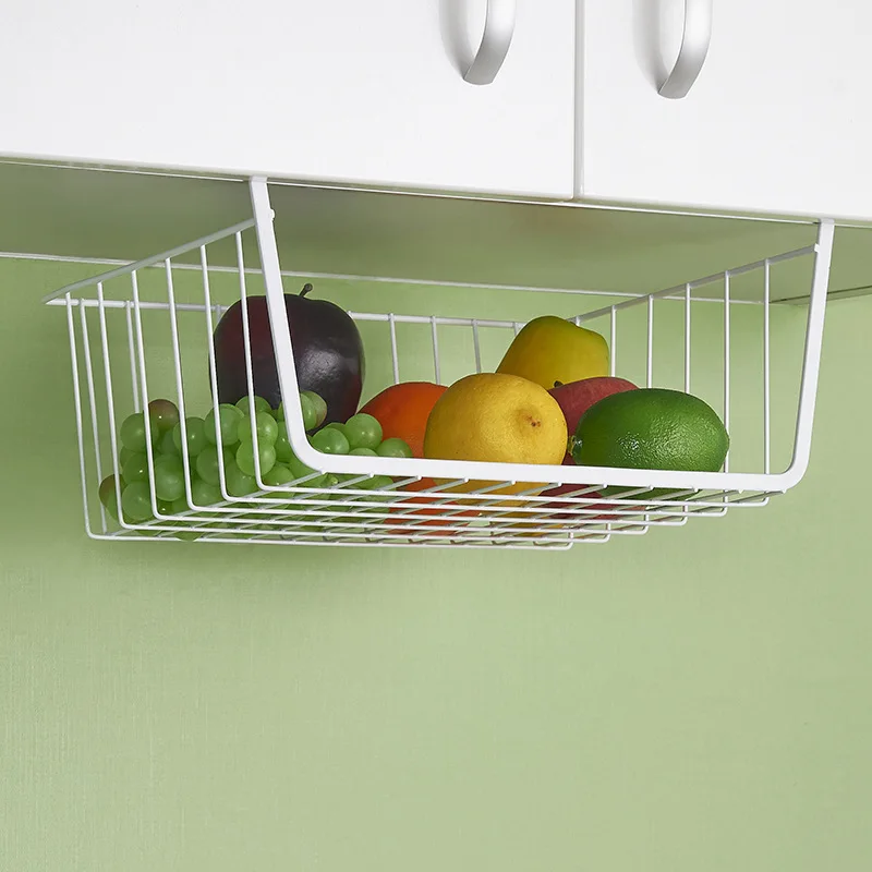 Under Shelf Basket Cabinet Rack Hanging Storage Basket Kitchen Cabinet Under Shelf Organizing Bin