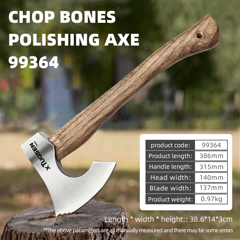 Multifunctional  Steel Hand Axe Industrial Grade Hammer Splitting Outdoor Logging Camping High Carbon Steel Cutting Wood
