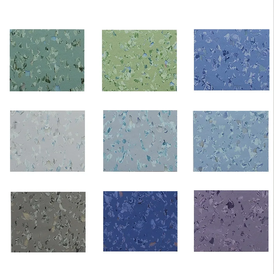 Commercial 4mm linoleum floor sheet roll homogeneous pvc plastic non-slip flooring roll for hospital