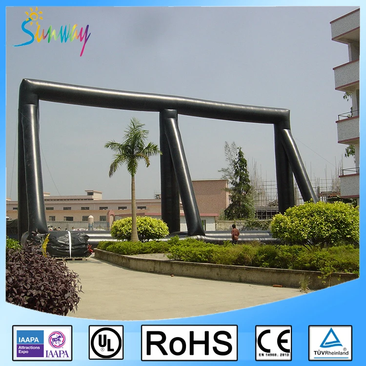 wholesale 20/30ft Huge Inflatable Movie Screen Blow Up Projector Screen Outdoor for TV & Movies Seamless Portable with blower