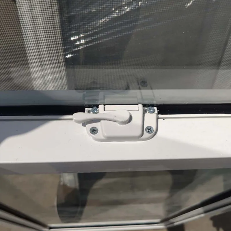 American Style Pvc Vertical Lifting Sliding Single Hung Window With Grill Design