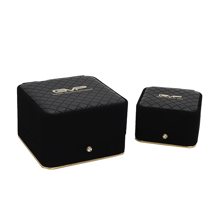 GVP Luxury Gift Jewellery Packaging Box Wedding Ring Diamond Led Jewelry Box with Custom Logo