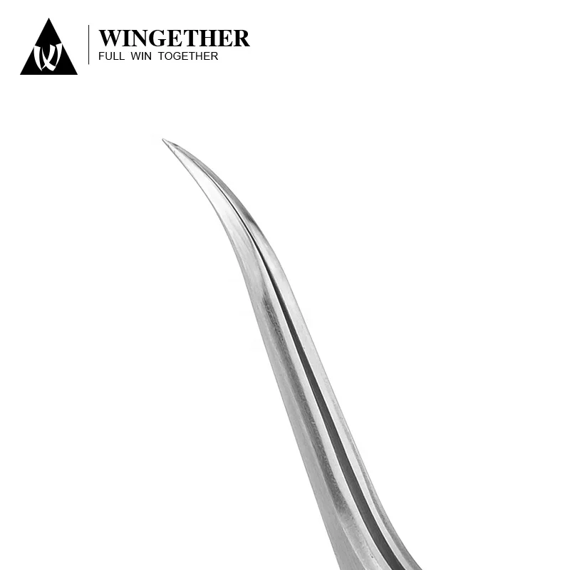 Amazon Best Selling 30 Degree Tip Stainless Steel Lash Tools Wholesale Eyelash Tweezers Custom Logo Eyelash Tweezers Steel