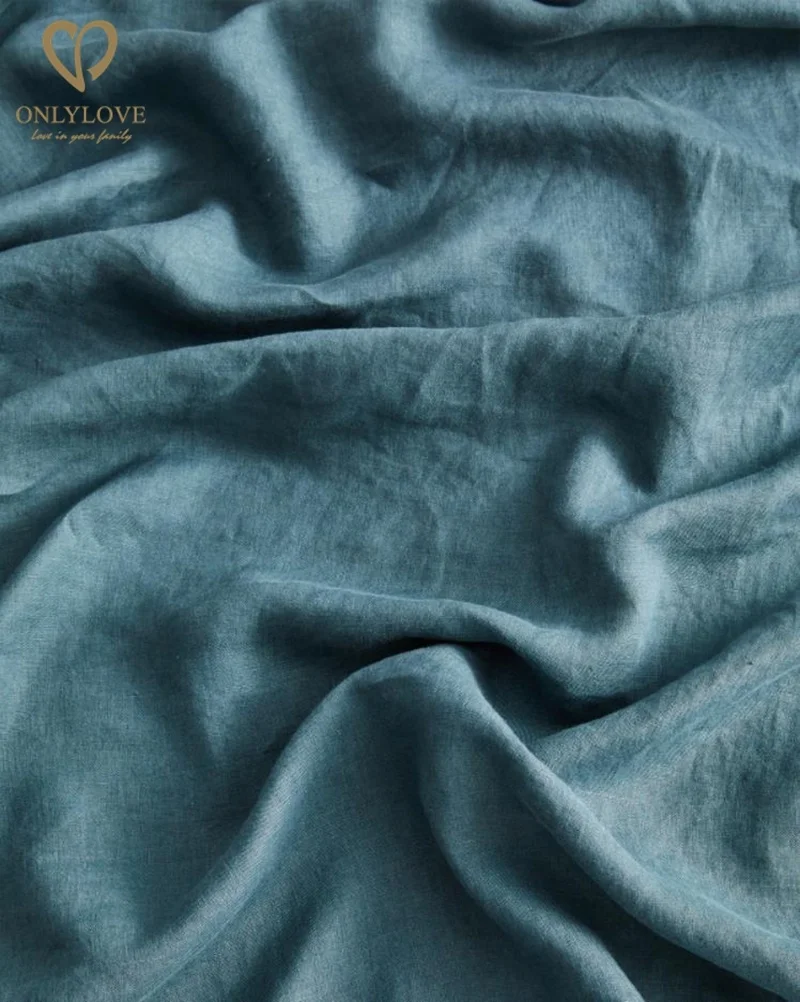100% Pure Linen Duvet Cover Set Customized Queen King Linen Bedding Set Bed Sheets Pillowcases 4 pcs Bedsheet