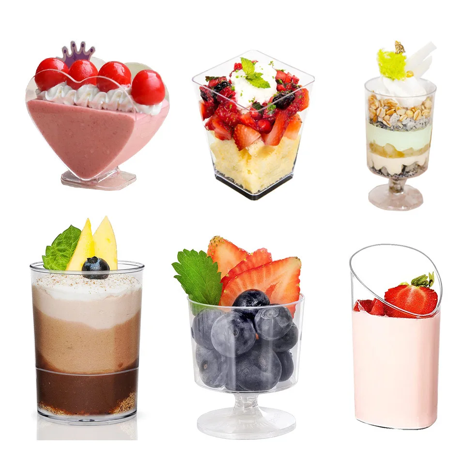 Factory Price 3oz 6oz 10oz 16oz Mousse Pudding Yogurt Plastic Dessert Cup With Lid