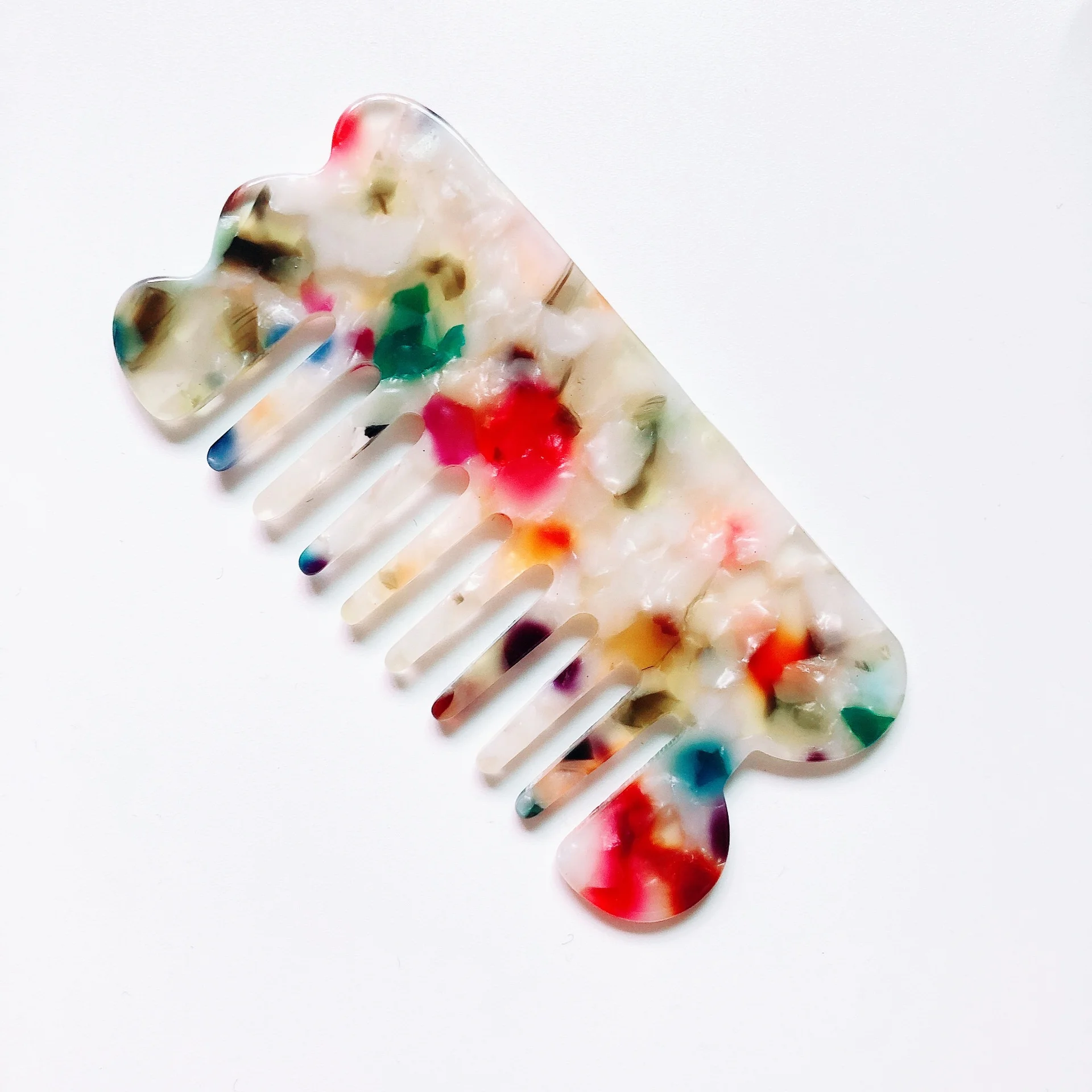 Wholesale Tortoiseshell Modifying Messy Anti Static Round Edge Hair Combs Acrylic Plastic Resin Acetic Acetate Massage Comb