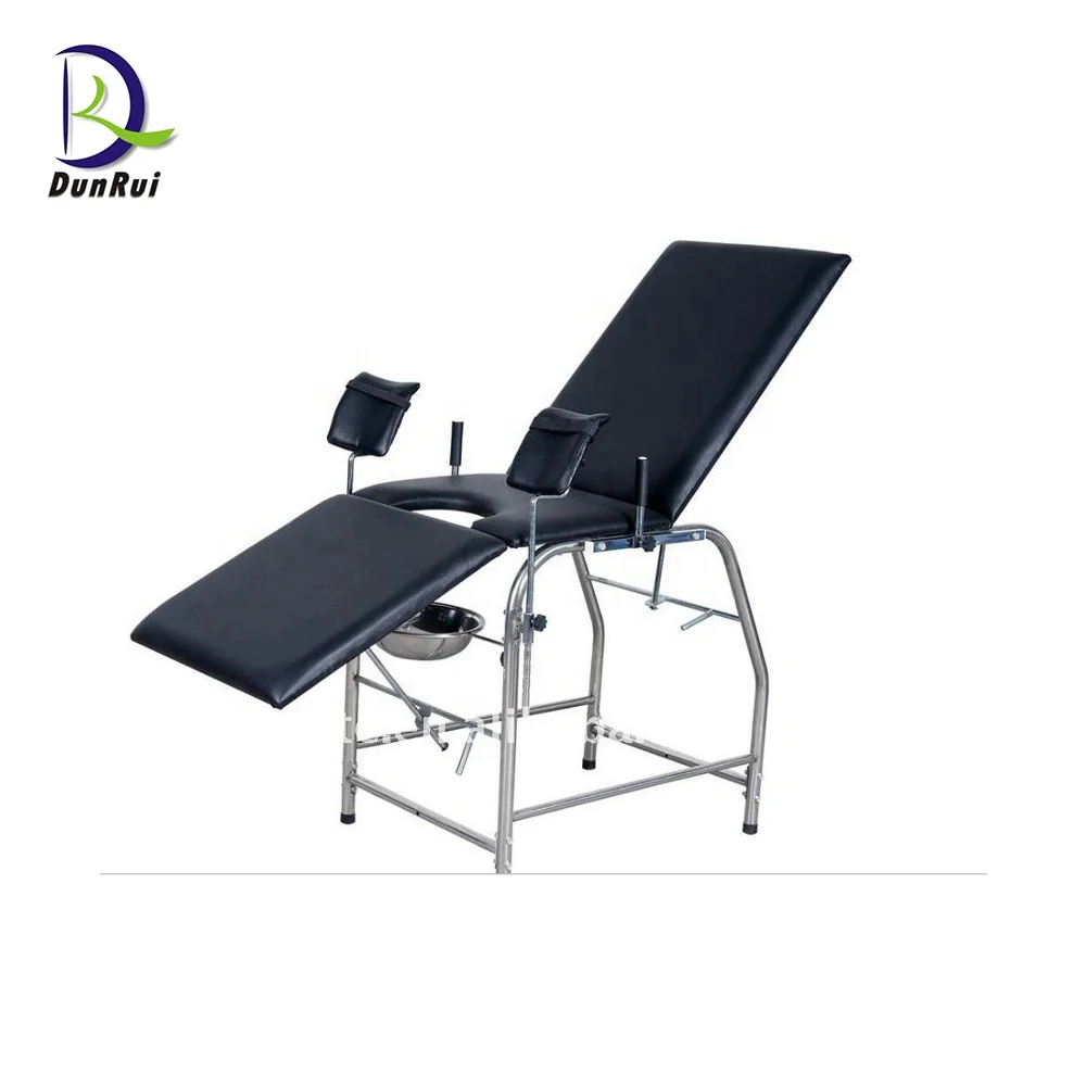 CE Passed High Quality Stainless Steel Exam Table Manual Hospital Delivery Bed Gynecological