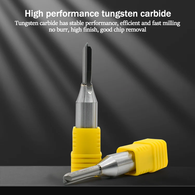 YF Hot Selling Factory Tool Wholesale CNC woodworking router bits carbide 2/1 TCT Two Flutes Straight Ball Nose Bits