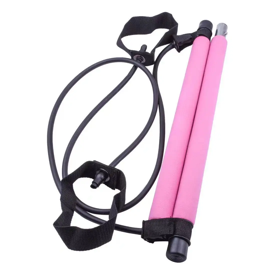 High Quality Portable Body Building Yoga Exercise bar Pilates Stick Kit with Resistance Band Pilates accessories
