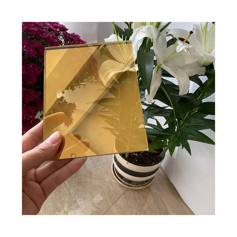 Good Quality 4mm 6mm golden reflective glass Price Clear Tinted Reflective Architecture Glass