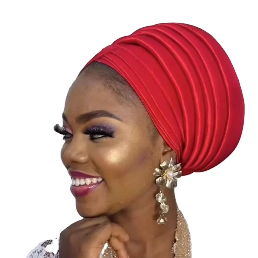 Newest Hot Selling  Space Multi-layer Pleated Watermelon Hat  Muslim  Bandanas Women Turban Africa Hat