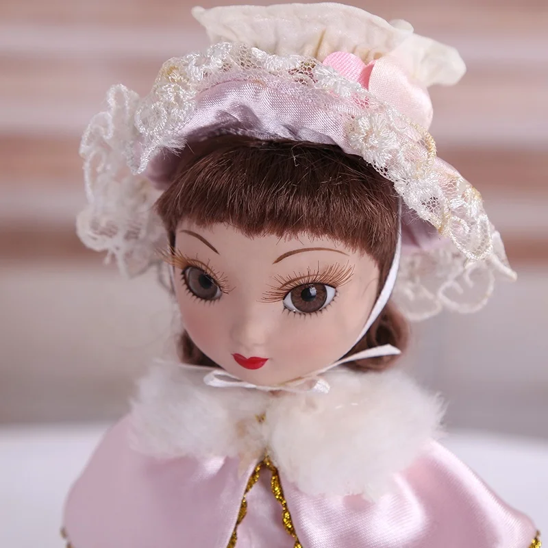 High end art decoration exquisite girls gift porcelain dolls girl luxury ceramic doll with dress