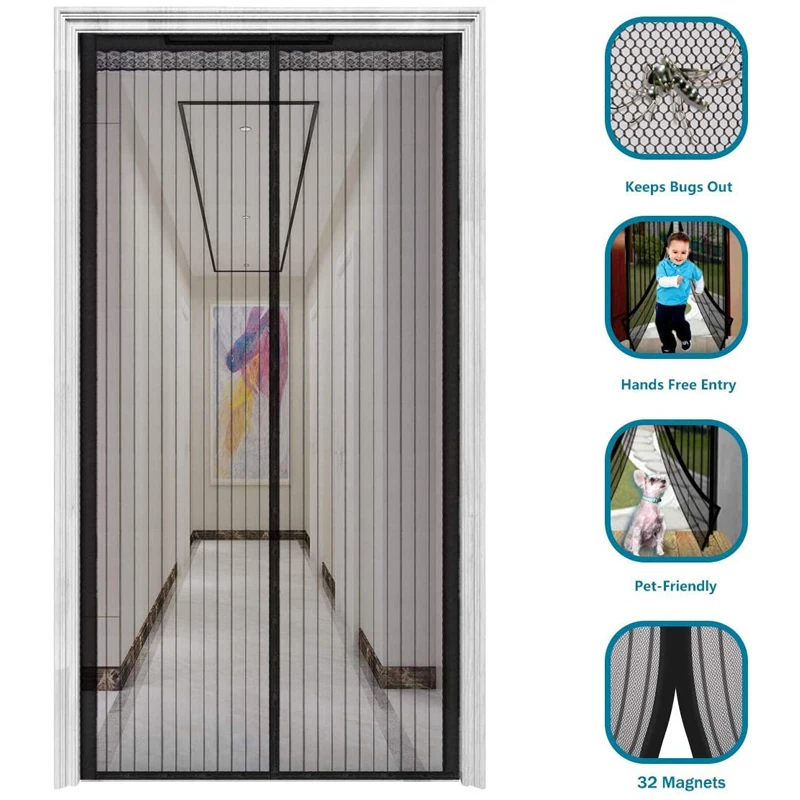 GUTSBOX 2021 New Products Door Net Curtain Magnetic Magnetic Mosquito Curtain