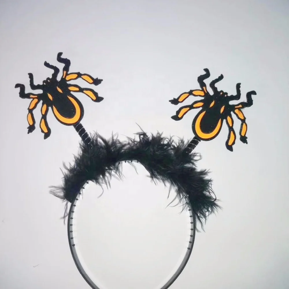 Halloween Party Cosplay Witch Headband Pumpkin Hat Headband Spider Bat Headband with feather