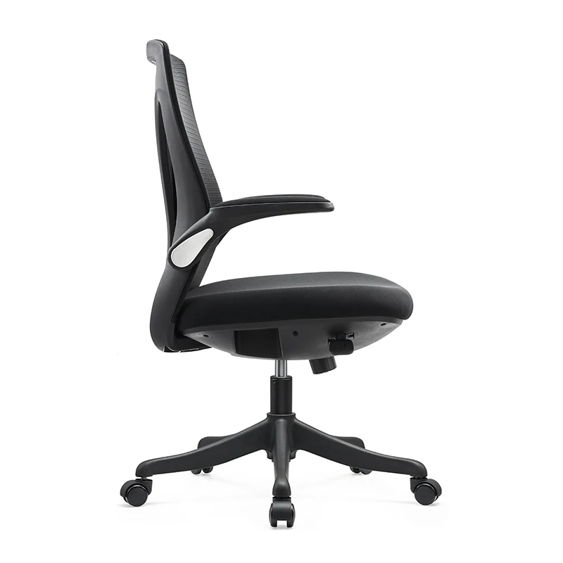 Modern Meeting Room Swivel Task Chair Conference Flip-up Armrest Office Chairs For Staff Use