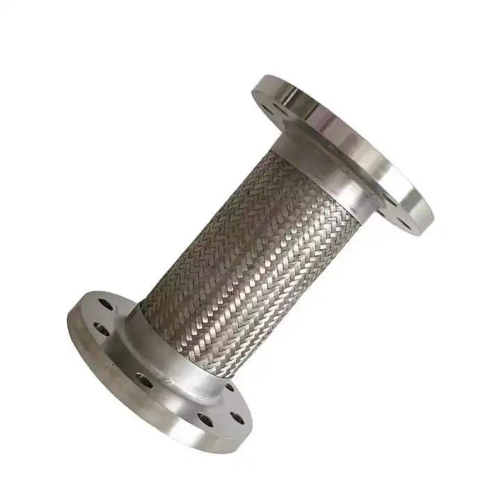 Stainless Steel Wire Braided Flexible Expansion Joint Corrugated Metal Hose With Flange