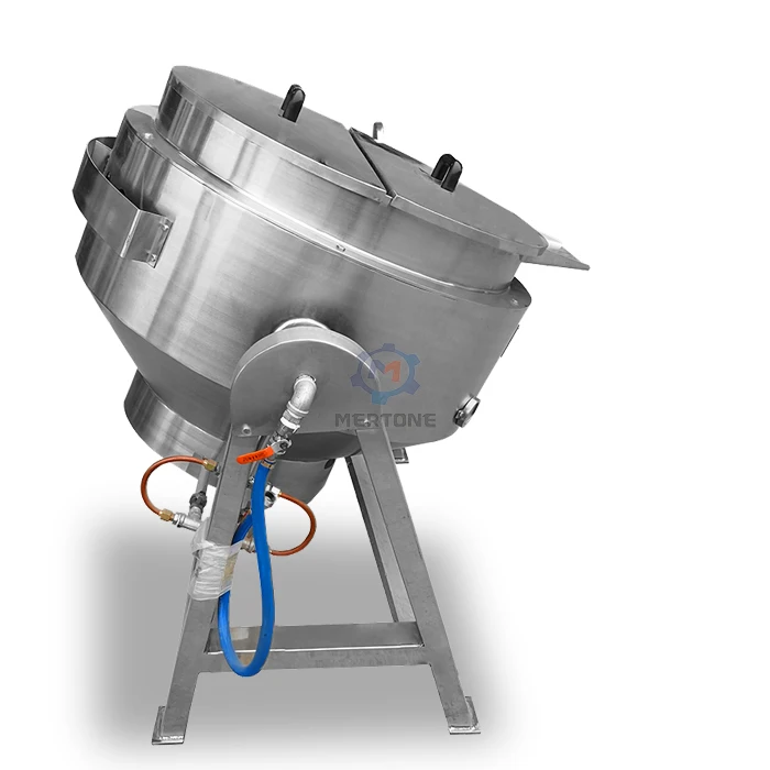 Jacketed Vessel Commercial Industrial Heating Pot With Stirrer Steam Cooking Kettle With Agitator