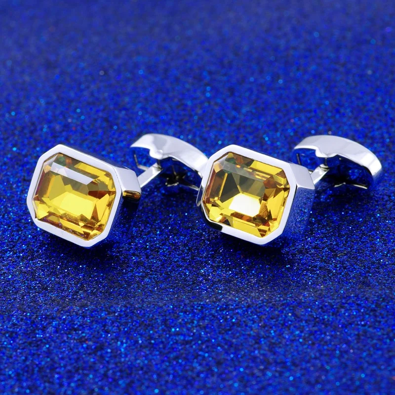 Новейший дизайн прямоугольные камни запонки женские с кристаллами производитель