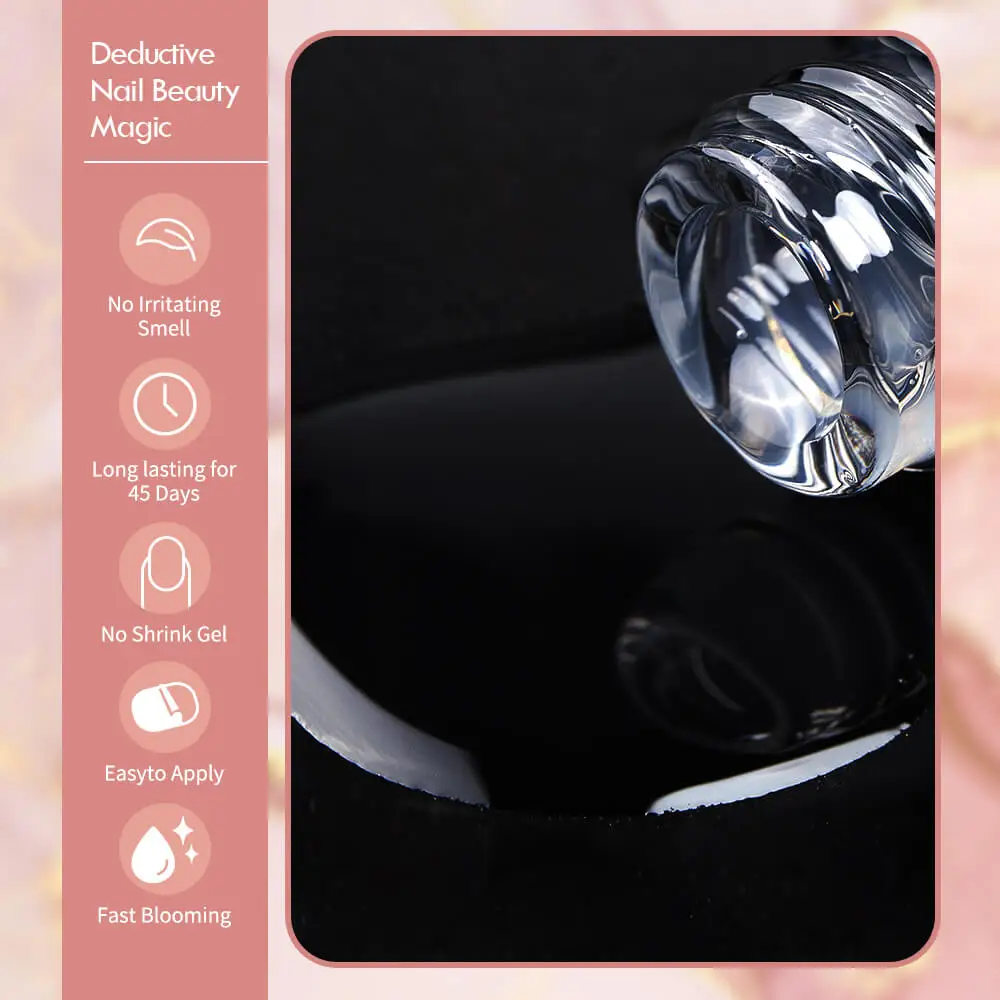 BOZLIN 15ML Soak Off UV LED Blossom Gel Nail Polish Clear Blooming Gel for Spreading Graffiti Marble Flower Watercolor Ink