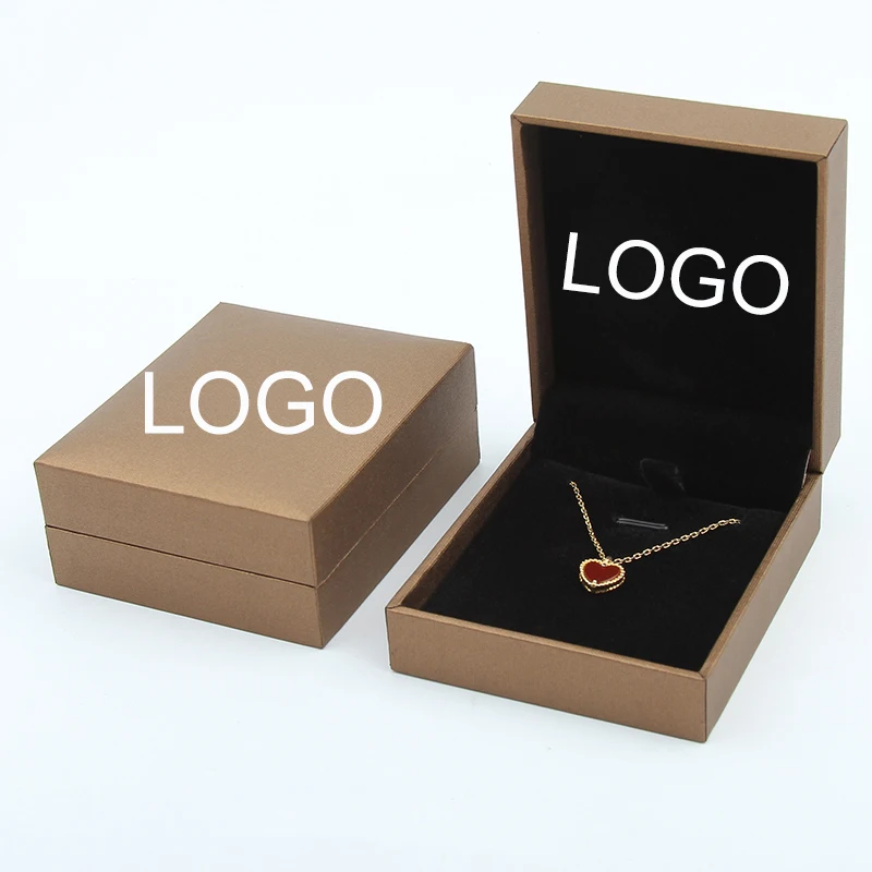 Free sample Custom Luxury Wedding Plastic Proposal Pink Boxes Earring Square  Ring Box Jewellery Packaging