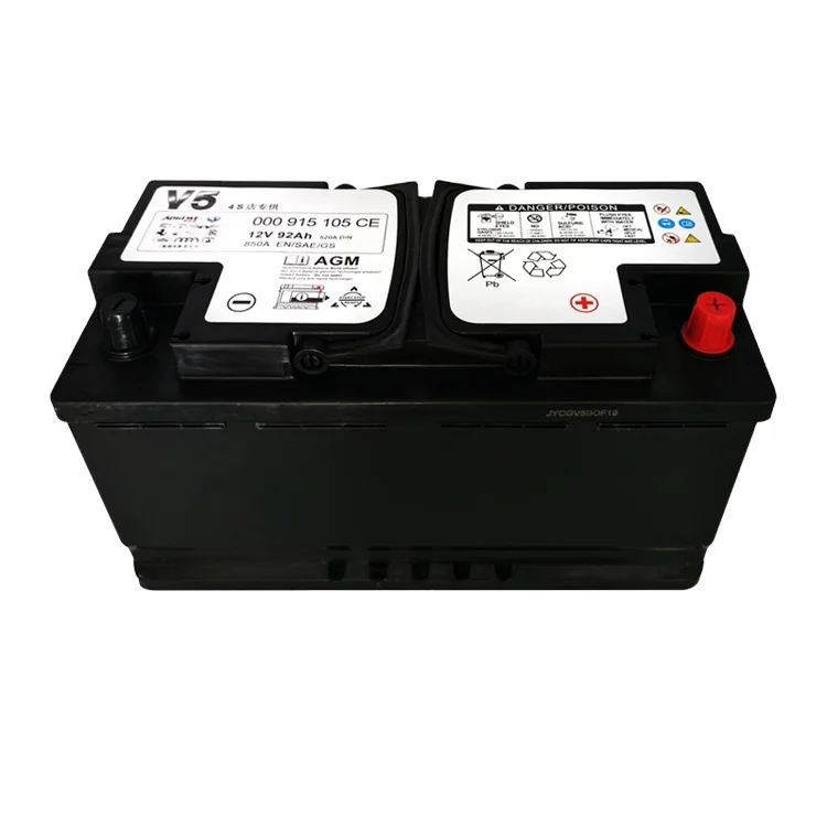 AGM-H8-92 AGM start stop batteries for Europe vehicles LN4 DIN standard car 12V 92Ah agm battery 12v