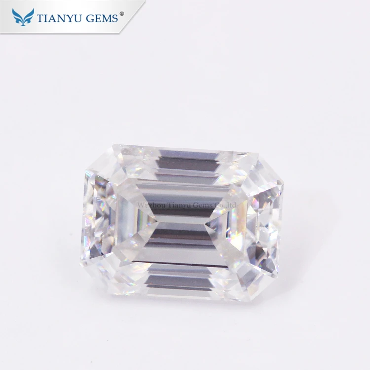 Tianyu gems factory manufacturing gemstone 10x8mm emerald cut 4ct moissanite