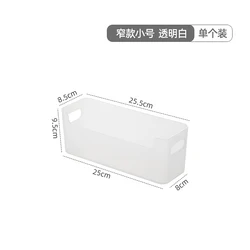 Kitchen Food Pantry Bin Storage Organizer Open Front Clear Household Stackable Plastic Box With Build-In Handle