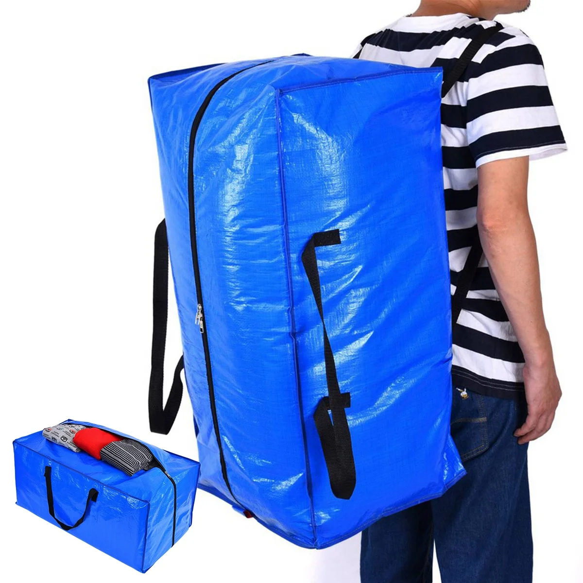 Factory Direct Moving Tote Clothing Blanket Storage Bag with Zippers