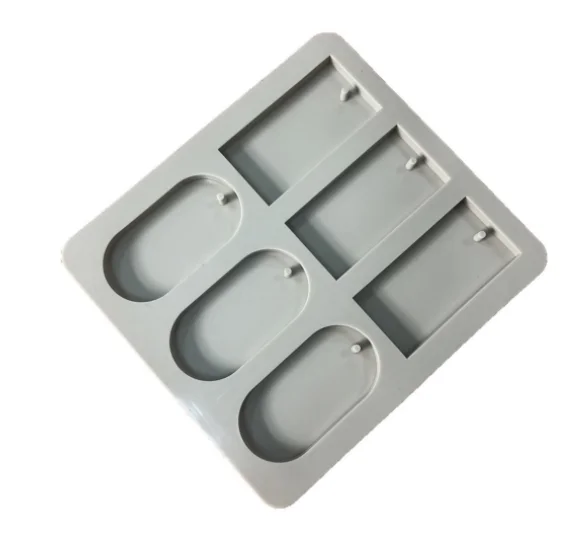 3 rectangle 3 oval DIY silicone mold fresh gypsum candle mold wax brand key chain concrete silicone mold
