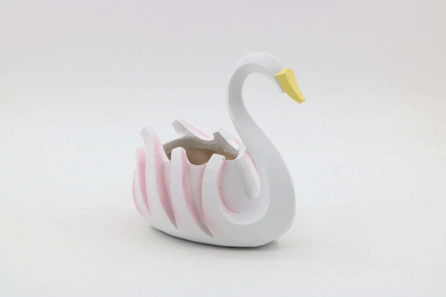 Modern Vintage Design Swan Shape Polyresin Vase Tabletop Decoration with Vintage Style Functional Floor Vase