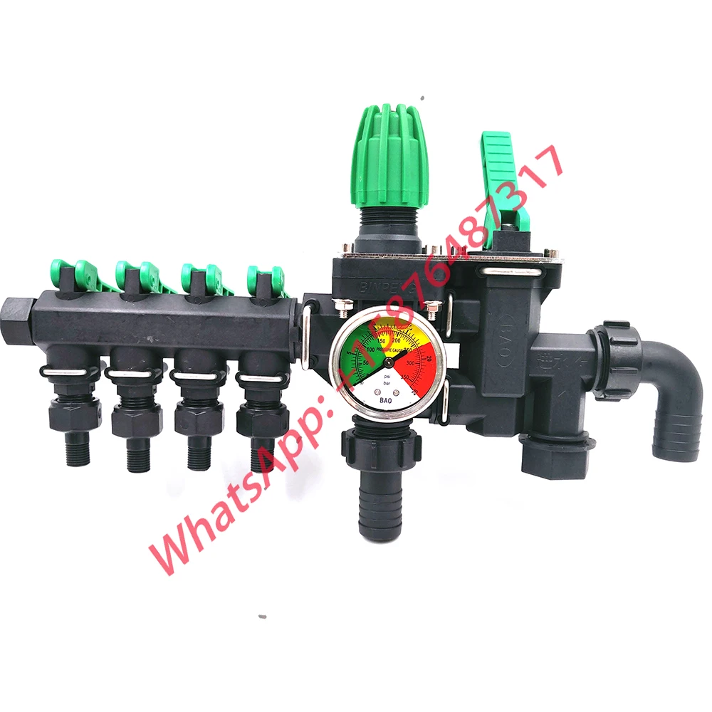 Hose Spliter Four Way Diverter Agricultural High Pressure Voltage Stabilizer Control Valve for Sprayer Connector Spliter