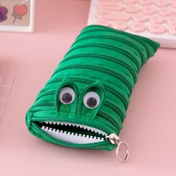 New Designer innovation cute whole zipper pencil bags unique kawaii monster pencil case for school boys