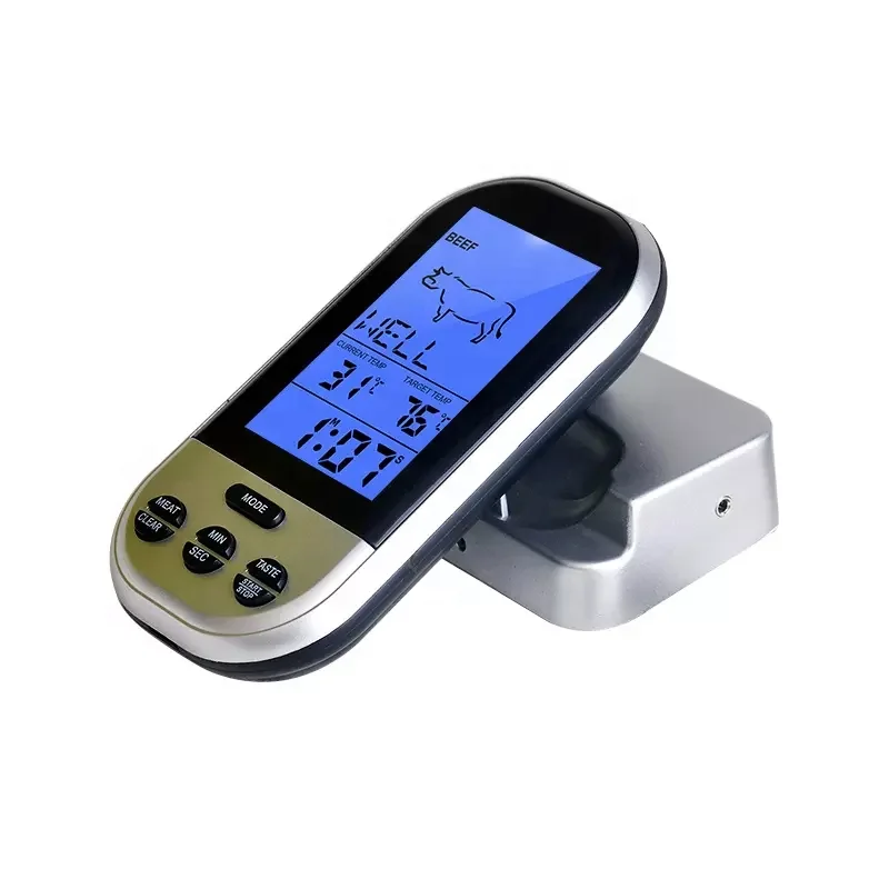 Factory Wholesale TP808 Food BBQ Fork RF Wireless Kitchen Thermometer Remote Control BBQ Thermometer With One Probe