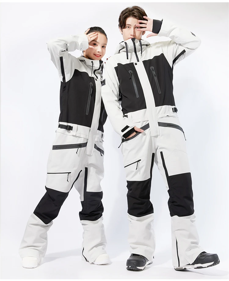 OEM unisex One Piece Insulated Ski Outfit Ski Suit Skiing Overall Outdoor snow sports Jumpsuit Elastic Wear Snowboard suits