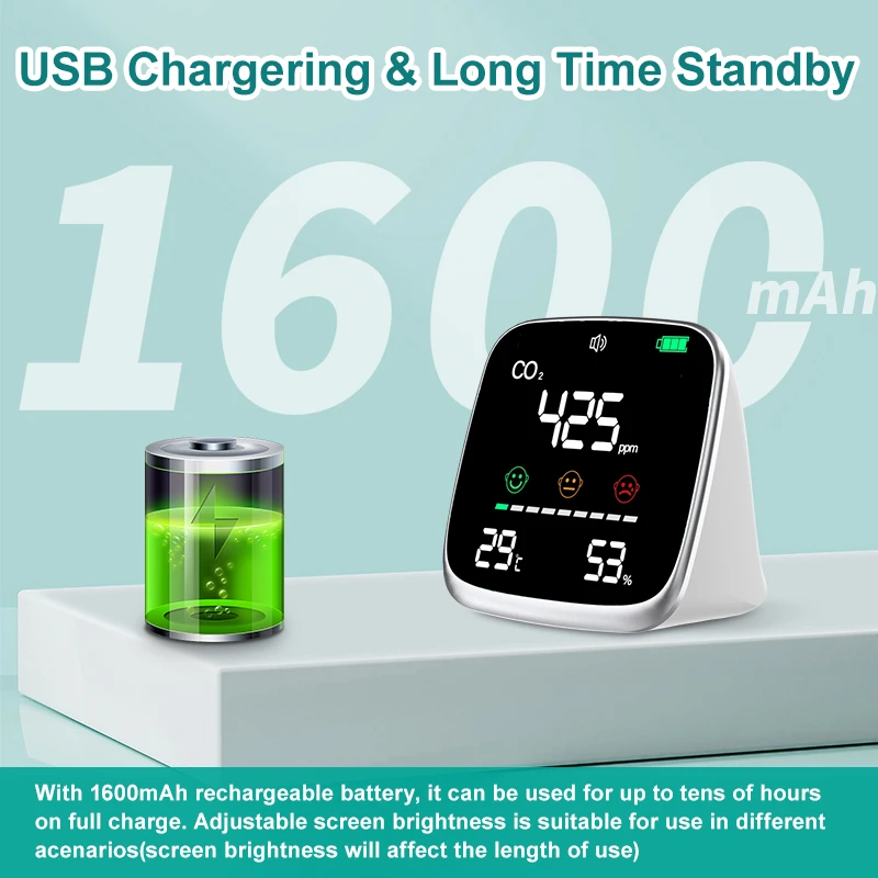 Air quality monitor portable air quality monitor portable co2 detector carbon detector co2 meter ndir gas analyzers