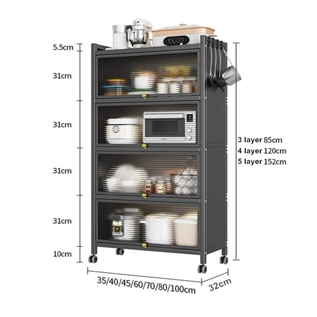 Matte Grey Custom Kitchen Cabinet Metal Steel Kitchen Storage Cabinet Design Kitchen Furniture