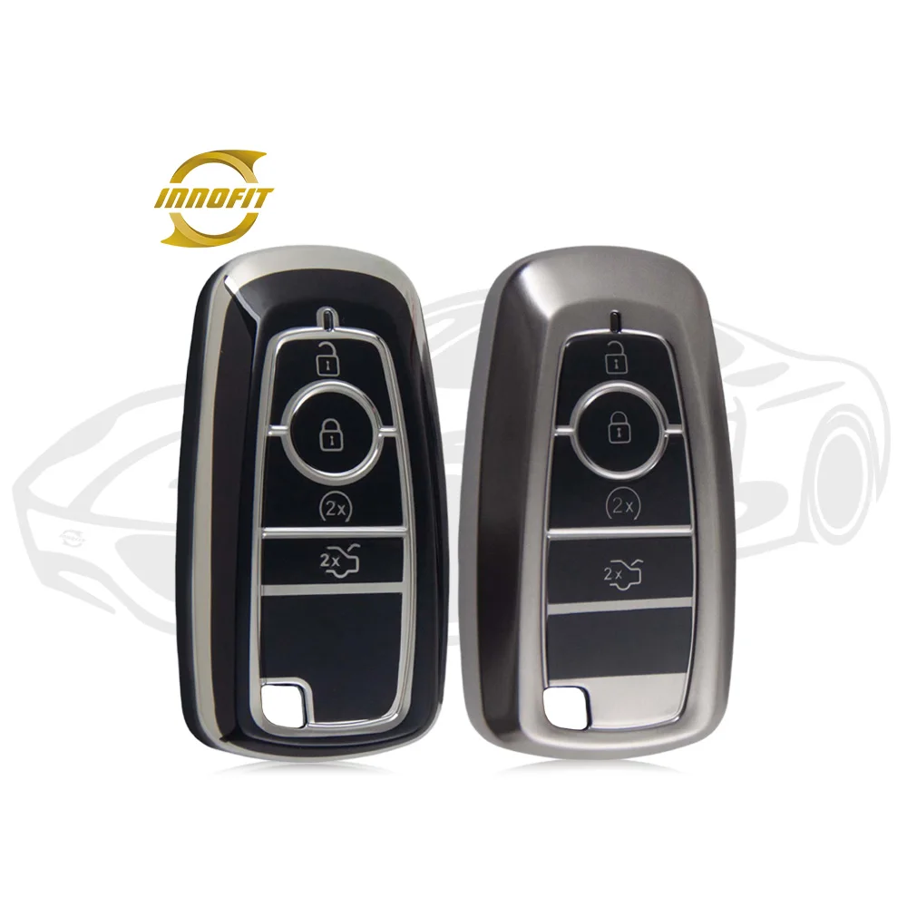 Innofit FOB3T1 Car Key Cover TPU Factory Stock For Ford Mondeo Taurus Focus Mustang Raptor Premium Quality Auto Accessory