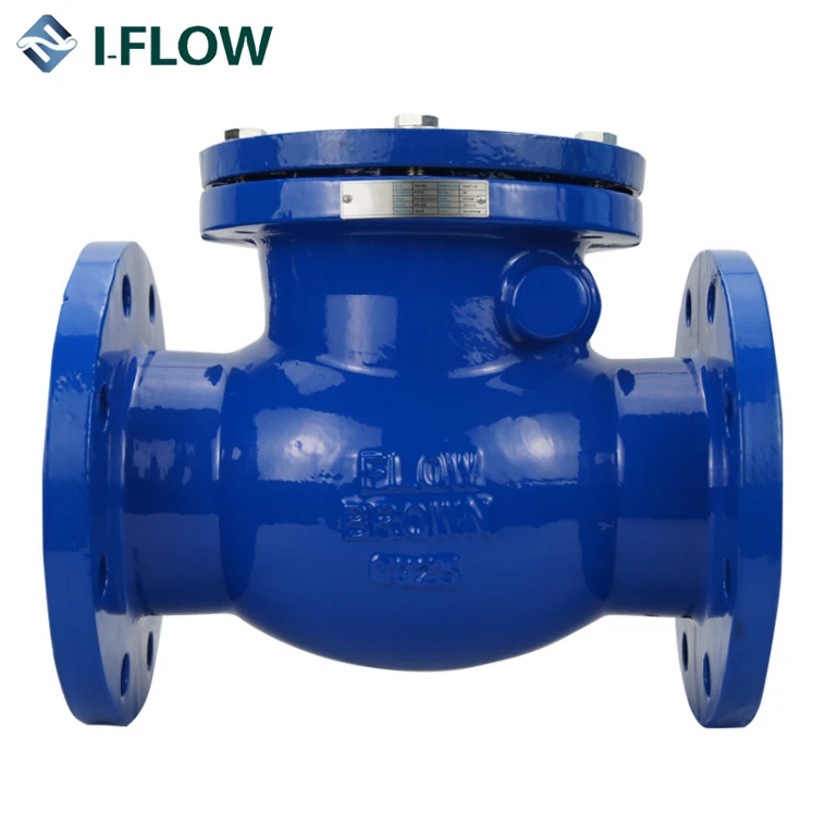 DIN ductile iron weighted flange swing check valve