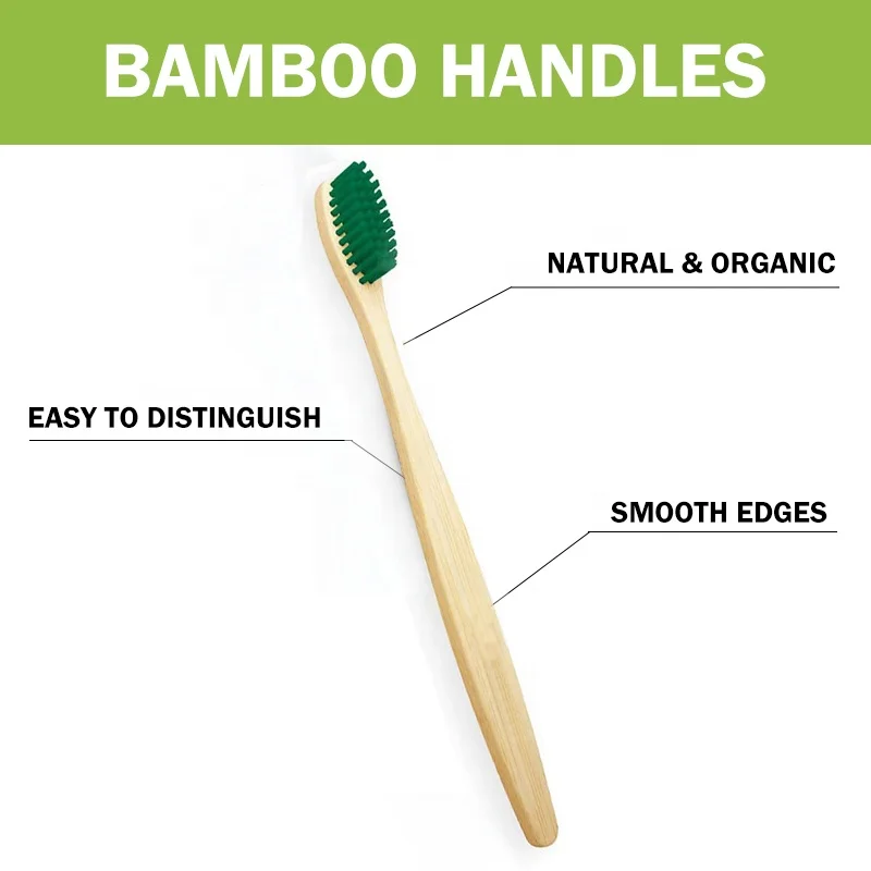 LULA Eco Friendly Biodegradable Natural Recyclable Soft Bristle Wooden Wood Bambu Bamboo Toothbrush For Adult Children