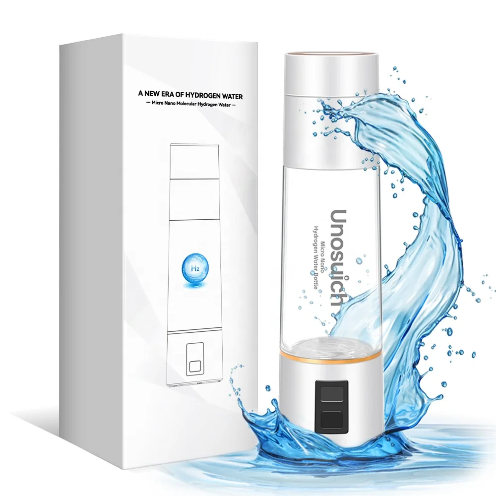 2024 New Smart Nano  Bubble Hydrogen Alkaline Water Bottle SPE Hydrogen Generator for Home Use